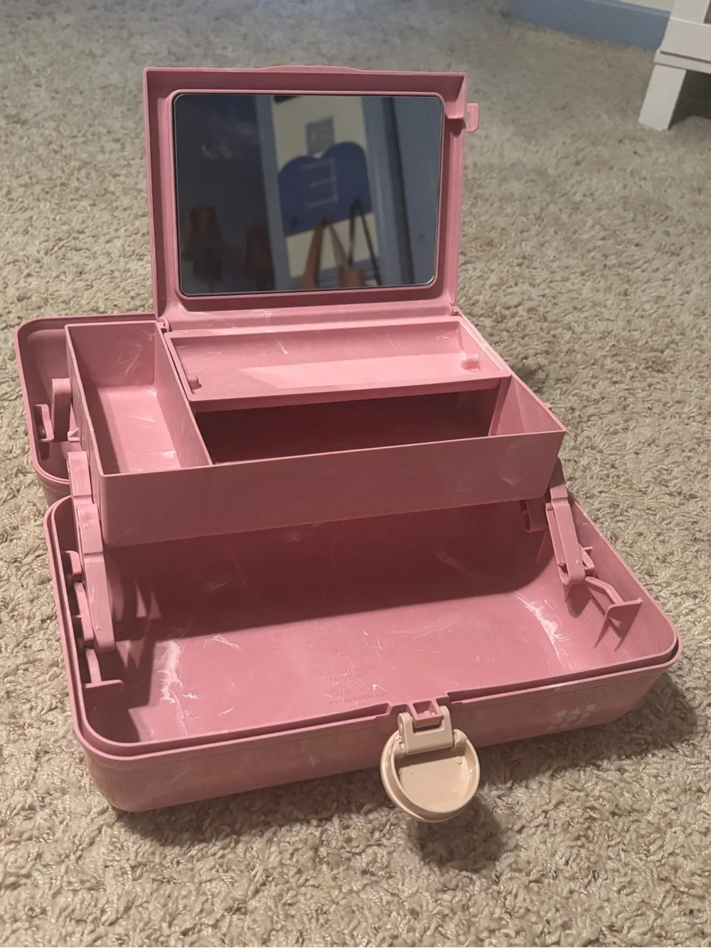 Pink Marble Caboodle Cosmetic Case